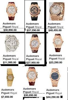 audemars piguet watch price list